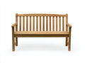 Banco de jardín de madera 150x62x90 cm - Marrón natural - Diseño clásico con respaldo de listones